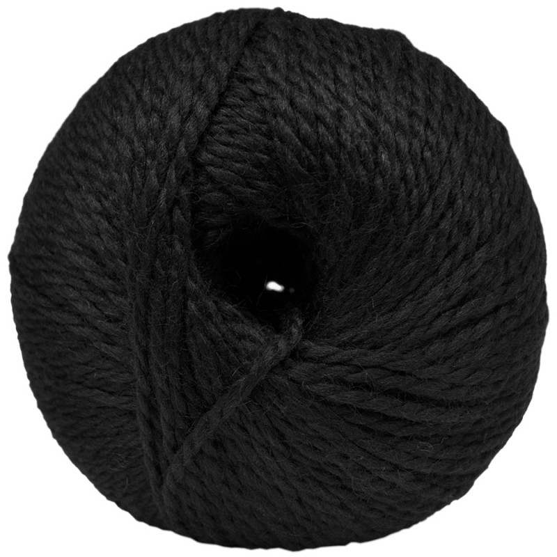 Alpaca and Sheep Wool - Black - 100 gr.