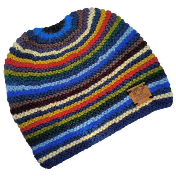 Hand knitted rainbow hat Large size