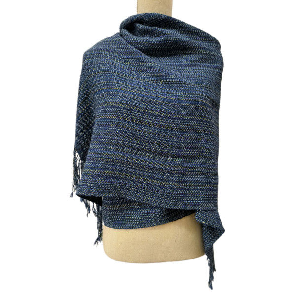 Shawl "Shades of Blue Colors" - Alpaca Wool