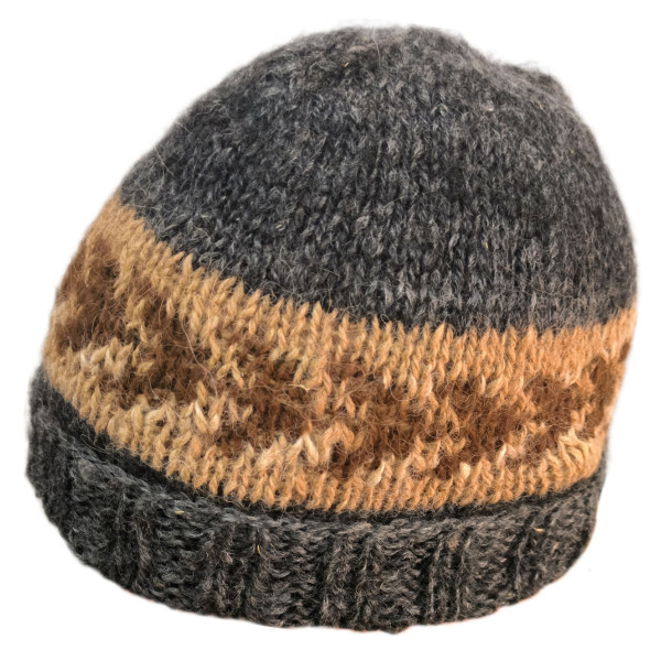 Parinacota Beanie in Natural Colors - Llama and Alpaca