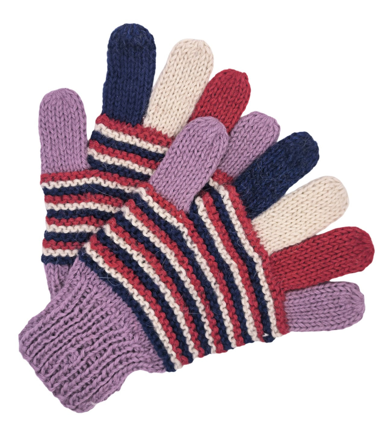 Talla M - Guantes coloridos - Tejidos a mano